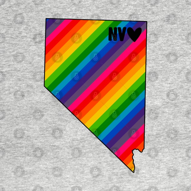 USA States: Nevada (rainbow) by LetsOverThinkIt